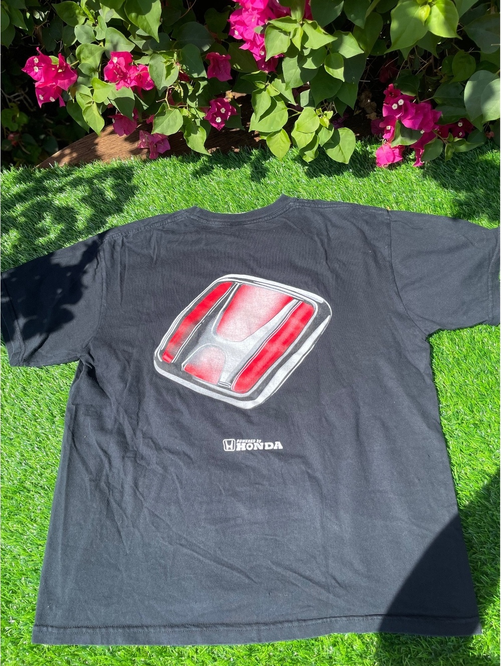 Tultex Medium Black Honda Powered Graphic T-Shirt